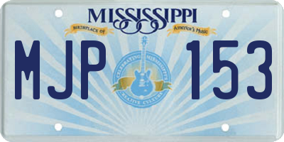 MS license plate MJP153