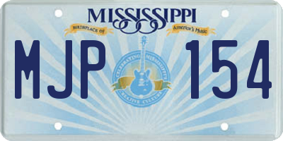 MS license plate MJP154