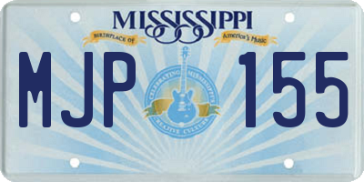 MS license plate MJP155