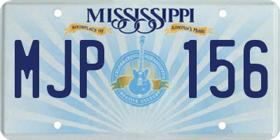 MS license plate MJP156