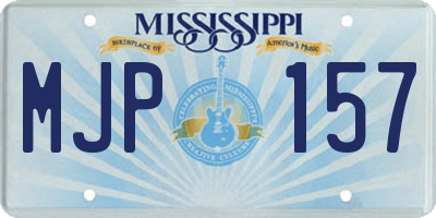 MS license plate MJP157