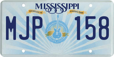 MS license plate MJP158
