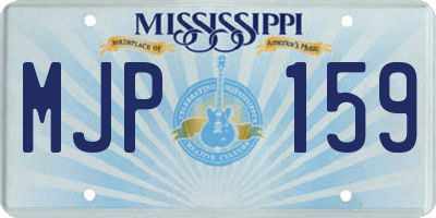 MS license plate MJP159