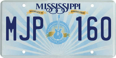MS license plate MJP160