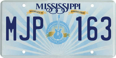 MS license plate MJP163
