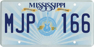 MS license plate MJP166