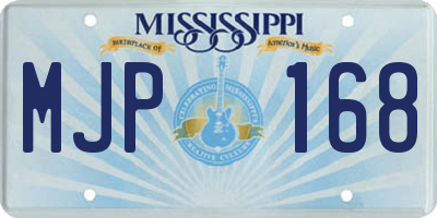 MS license plate MJP168