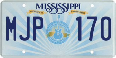MS license plate MJP170
