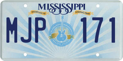 MS license plate MJP171
