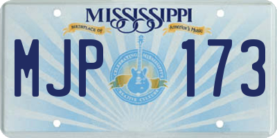 MS license plate MJP173