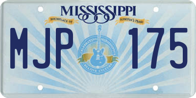 MS license plate MJP175