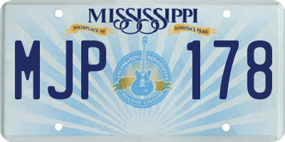 MS license plate MJP178