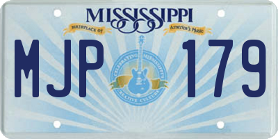 MS license plate MJP179