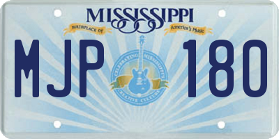 MS license plate MJP180