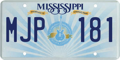 MS license plate MJP181