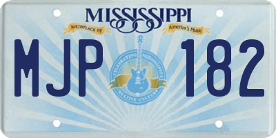 MS license plate MJP182
