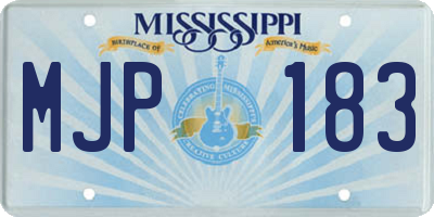 MS license plate MJP183