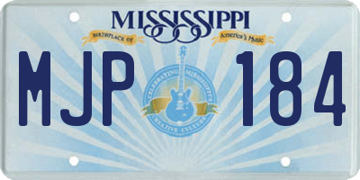 MS license plate MJP184