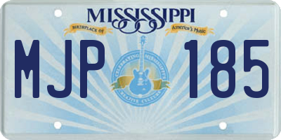 MS license plate MJP185
