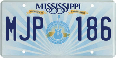 MS license plate MJP186