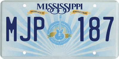 MS license plate MJP187