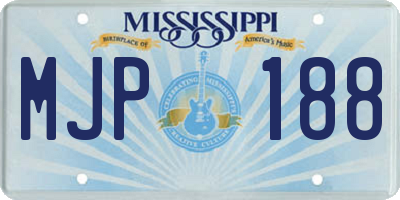 MS license plate MJP188