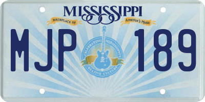 MS license plate MJP189