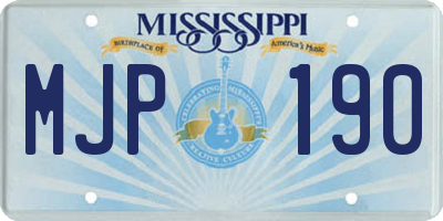 MS license plate MJP190