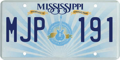 MS license plate MJP191