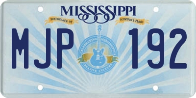 MS license plate MJP192