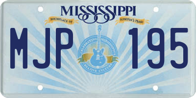 MS license plate MJP195