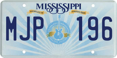 MS license plate MJP196