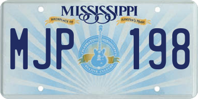 MS license plate MJP198