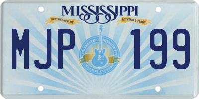 MS license plate MJP199