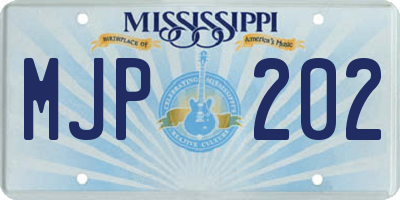 MS license plate MJP202