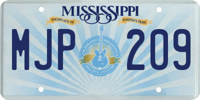 MS license plate MJP209