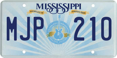 MS license plate MJP210