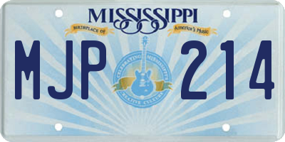 MS license plate MJP214