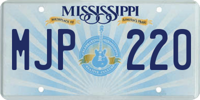 MS license plate MJP220