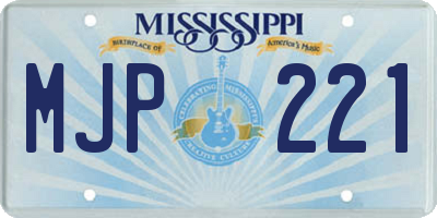 MS license plate MJP221