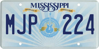 MS license plate MJP224