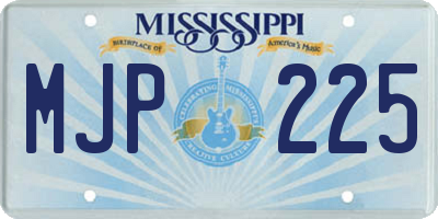 MS license plate MJP225