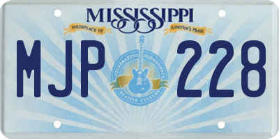 MS license plate MJP228