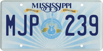 MS license plate MJP239