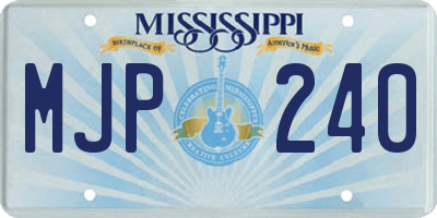 MS license plate MJP240