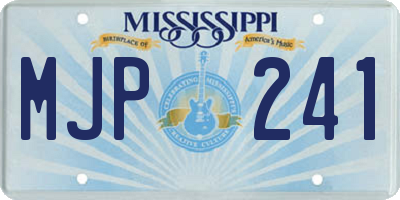 MS license plate MJP241