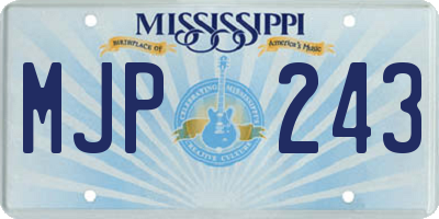 MS license plate MJP243
