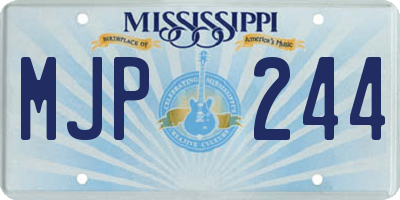 MS license plate MJP244