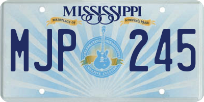 MS license plate MJP245