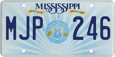 MS license plate MJP246